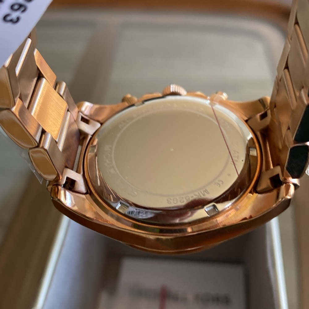 Michael Kors Blair Rose Gold-Tone Stainless Steel Chronograph Watch - Picture 5 of 6